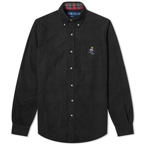 New Polo Ralph Lauren Bear Embroidery Oxford Shirt Large